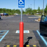 Bollard Sign System - Red - Handicap
