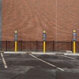 Bollard Sign Systems - Yellow - Curbside Pickup