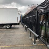 One-Line standard guardrail - Gunmetal Gray - Parking Lot