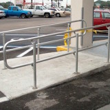 Custom handicap accessible ramp aluminum handrail