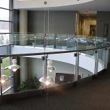 Custom Aluminum handrail with glass infill