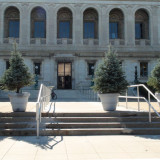 Aluminum handrail at the Detroit Public Library