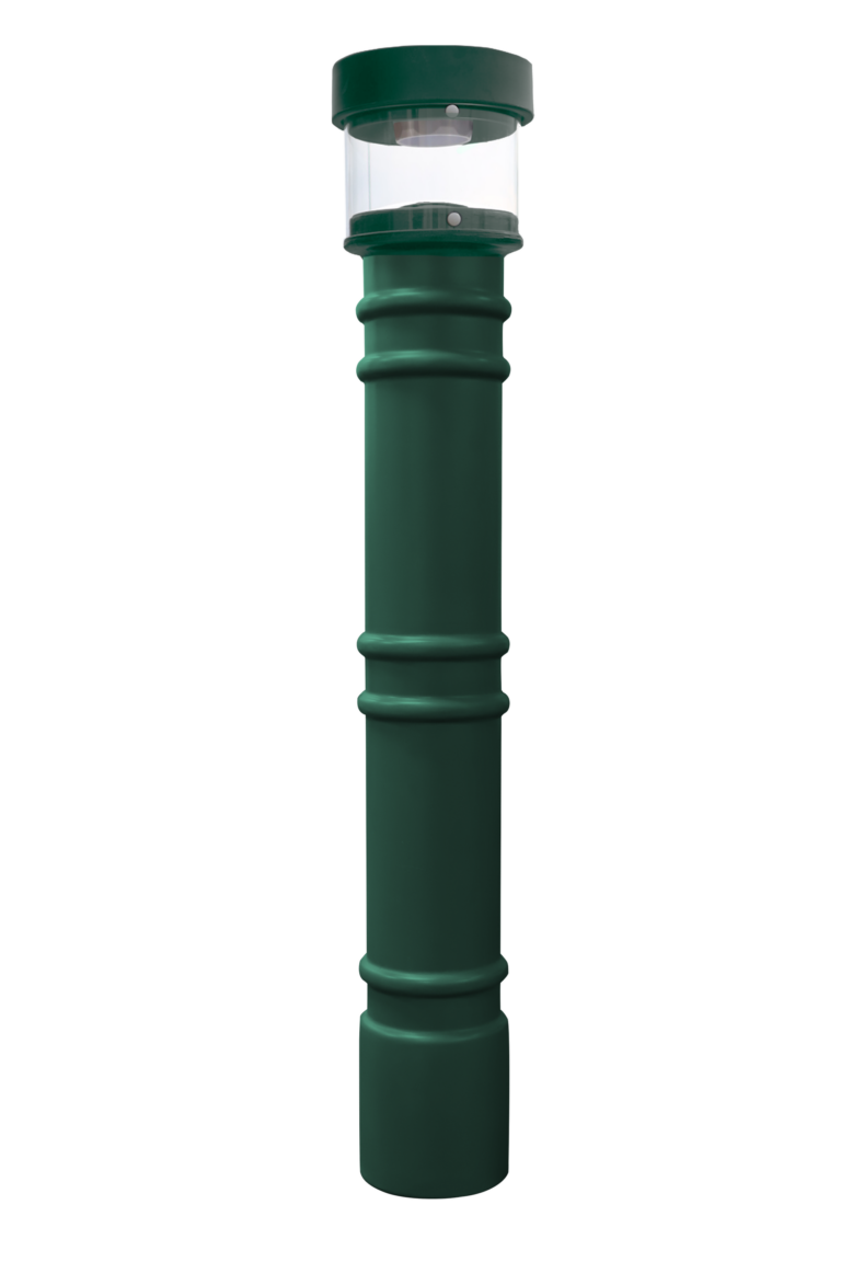 Forest green lighted bollard cover