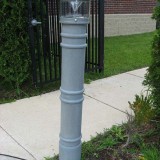 UV Lighted Bollard Covers providing lighted entry to park