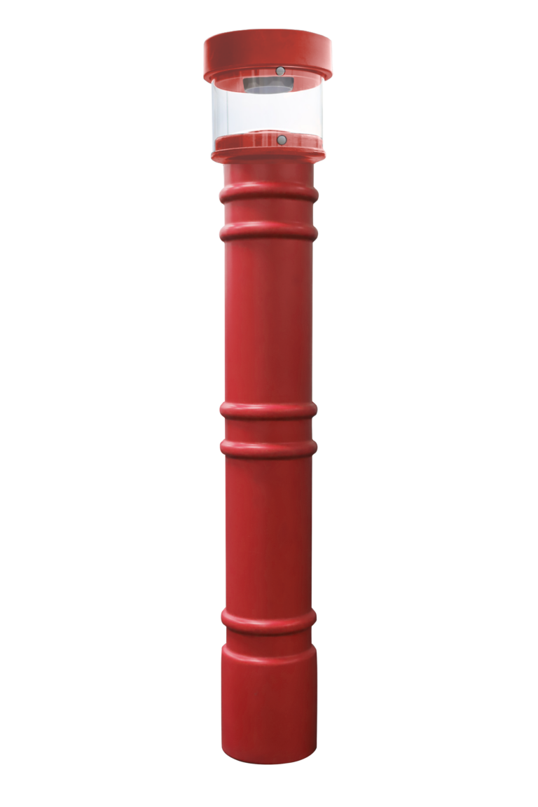 Red lighted bollard cover