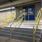 Steel Pipe and Plastic Handrail - Yellow - Stairs