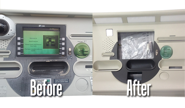 Before/After ATM cleaning and refurbishment