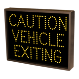 Caution Vehicle Exiting digital signage