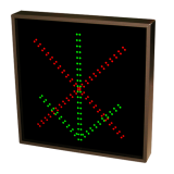 Green arrow/red X traffic directional digital signage
