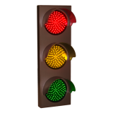 Red/yellow/green traditional digital traffic light