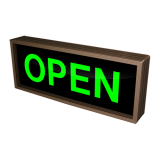 Green Open lighted sign