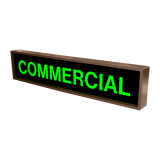 Green Commercial vehicle lighted horizontal sign