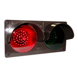 Horizontal red/green traffic light
