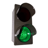 Vertical green traffic light