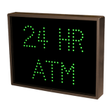 Green 24 hour ATM digital signage