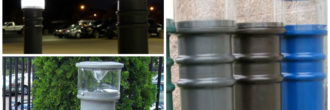 lighted bollard covers collage