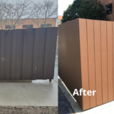 before and after – trash area